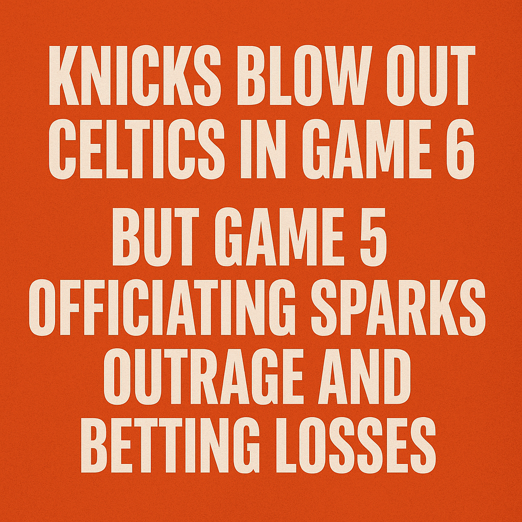 Knicks Blow Out Celtics in Game 6, But Game 5 Officiating Sparks Outrage and Betting Losses